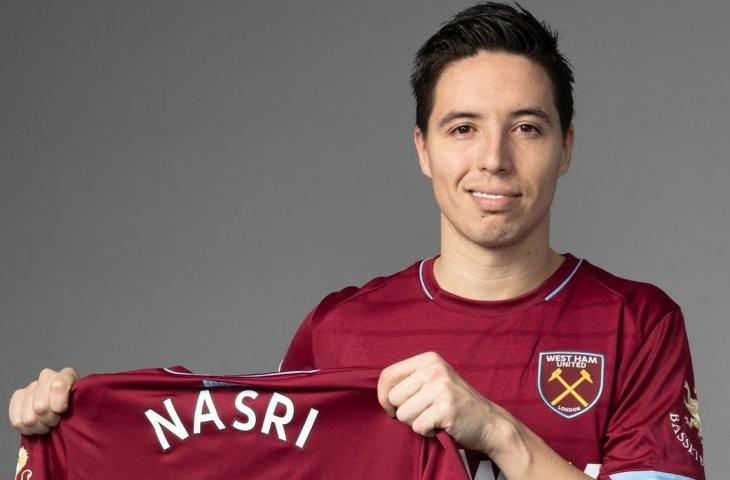 Samir Nasri resmi bergabung dengan West Ham United (@FplSpartans/Twitter)