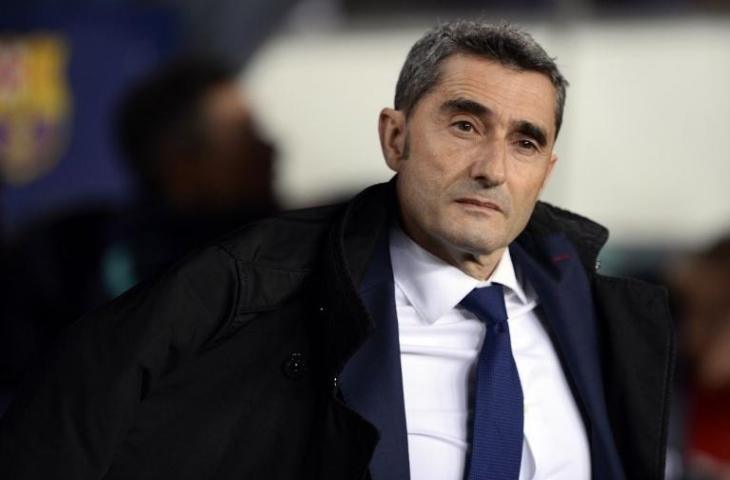 Pelatih Barcelona, Ernesto Valverde. (Josep Lago/AFP)