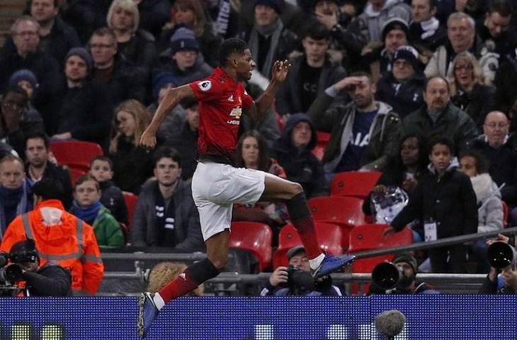 Striker Manchester United, Marcus Rashford. (Adrian Dennis/AFP).