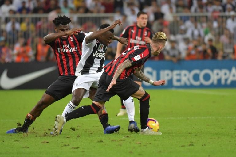 Laga AC Milan vs Juventus di final Supercoppa Italia pada 16 Januari 2019 (Giuseppe Cacace/AFP)