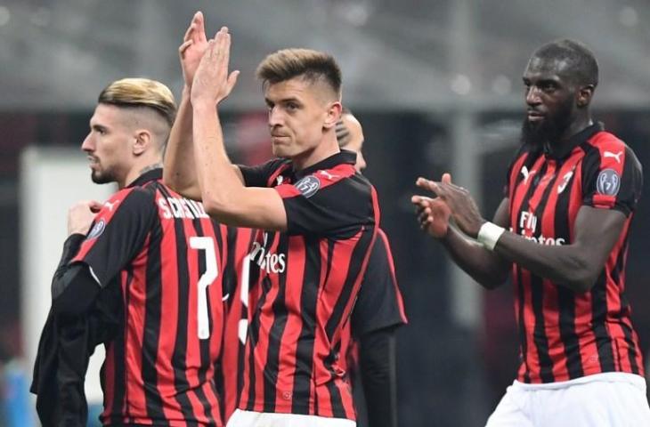 Striker AC Milan, Krzysztof Piatek. (Miguel Medina/AFP).