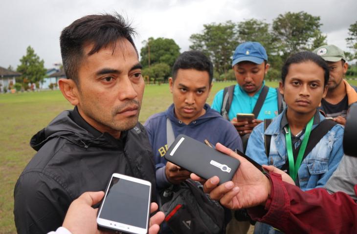 Pelatih PSS Sleman, Seo Nurdiantoro. (www.mxkc.sbs/Irwan Febri Rialdi).