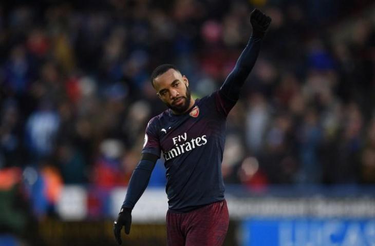 Striker Arsenal, Alexandre Lacazette. (Oli Scraff/AFP).