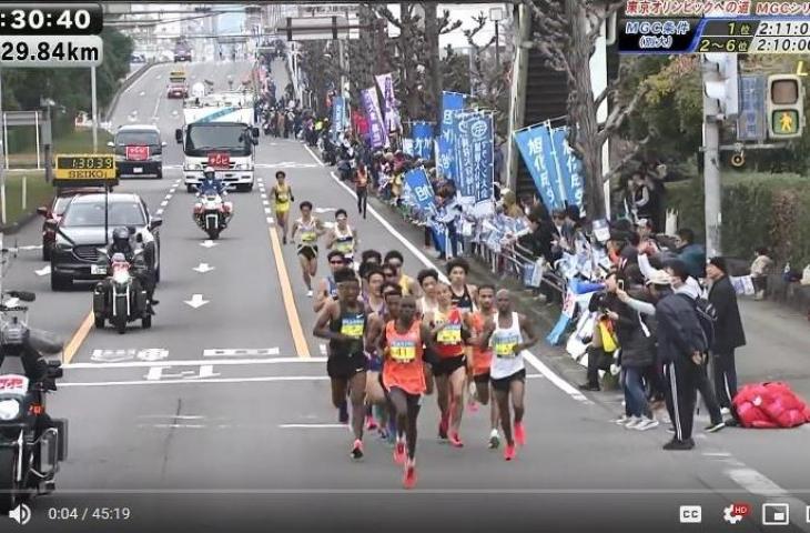 Ajang marathon Beppu-Oita Mainichi Marathon di Prefektur Oita, Jepang (Screenshoot Youtube: hades channel) 