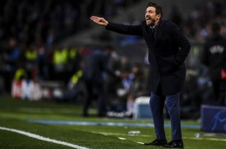 Eusebio Di Francesco dipecat usai AS Roma kalah dari Porto di leg kedua babak 16 besar Liga Champions, Kamis (7/3/2019) dini hari WIB. (PATRICIA DE MELO MOREIRA / AFP)