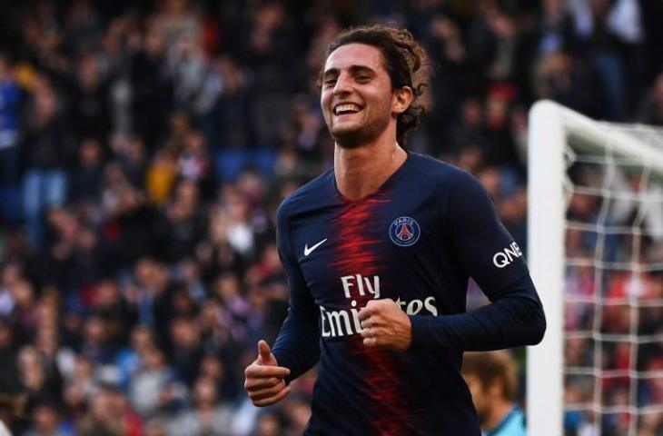 Gelandang Paris Saint-Germain, Adrien Rabiot (Anne-Christine Poujoulat/AFP)