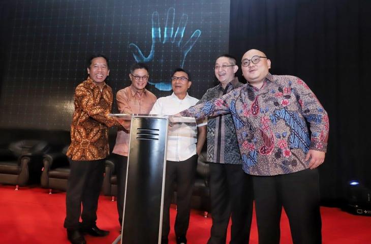 Talshow Politik Tanpa Hoax dan peluncuran 5 Suara Regional di Golden Ballroom Hotel Sultan Jakarta, Jumat (29/3/2019). [suara.com]