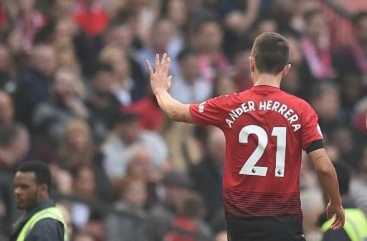 Gelandang Manchester United, Ander Herrera. (OLI SCARFF / AFP)