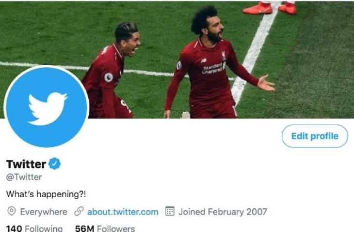 Akun resmi Twitter ubah foto cover jadi foto Mohamed Salah dan Roberto Firmino (twitter.com/Twitter)