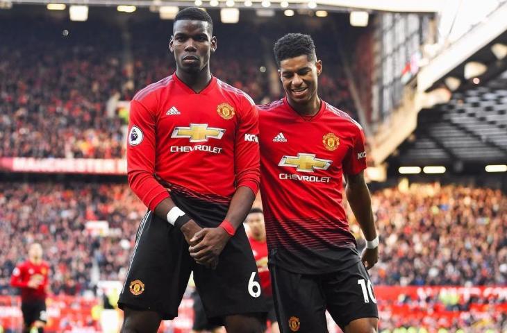 Gelandang Manchester United, Paul Pogba melakukan selebrasi (instagram/paulpogba)