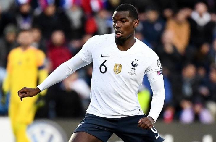 Paul Pogba saat bermain untuk Timnas Prancis pada Kualifikasi Piala Eropa 2020. (FRANCK FIFE / AFP)