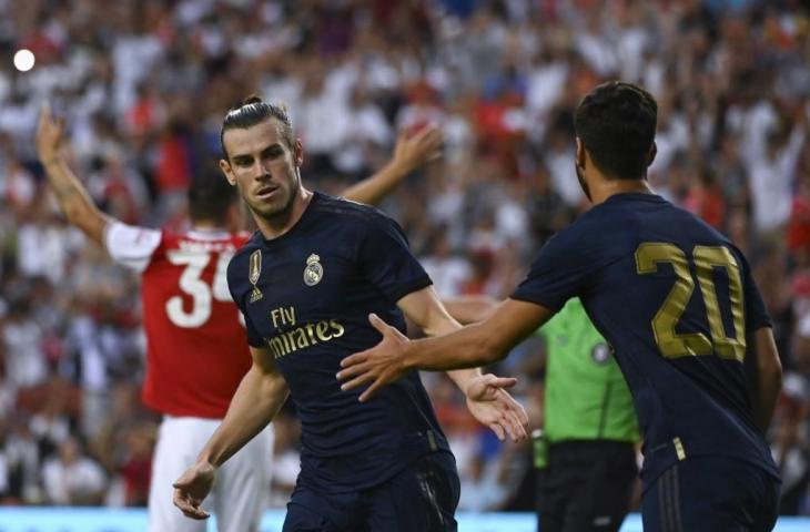 Gareth Bale mencetak satu gol untuk Real Madrid saat tertinggal 0-2 dari Arsenal di ajang International Champions Cup, Rabu (24/7/2019). [ANDREW CABALLERO-REYNOLDS / AFP]