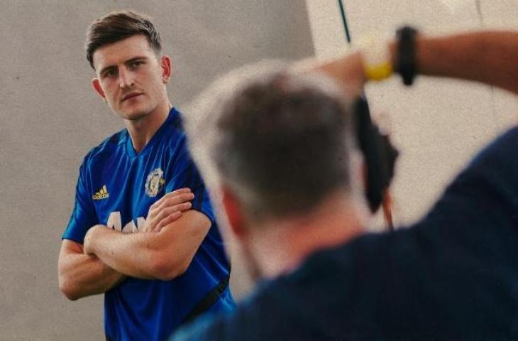 Pemain anyar Manchester United, Harry Maguire. (Laman resmi klub)