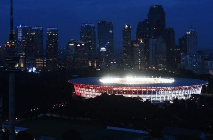 Suasana Stadion Utama Gelora Bung Karno (SUGBK) di Jakarta, Kamis (11/1/2018). (ANTARA FOTO/Akbar Nugroho Gumay)