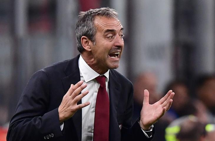 Pelatih AC Milan, Marco Giampaolo. [MIGUEL MEDINA / AFP]