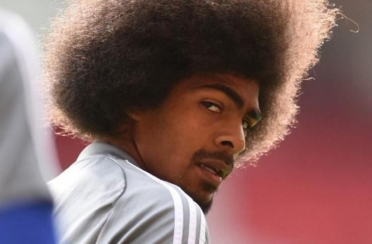 Gelandang Leicester City, Hamza Choudhury. [OLI SCARFF / AFP}