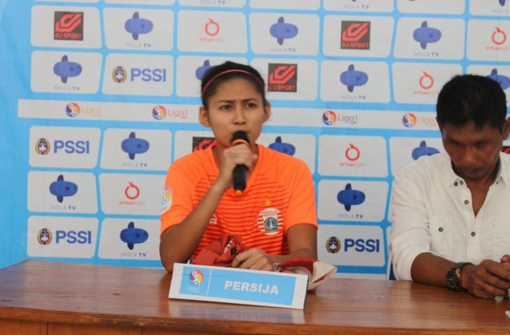 Pemain Persija Jakarta, Zahra Muzdalifah. [Muhammad Ilham Baktora / bolatimes.com]