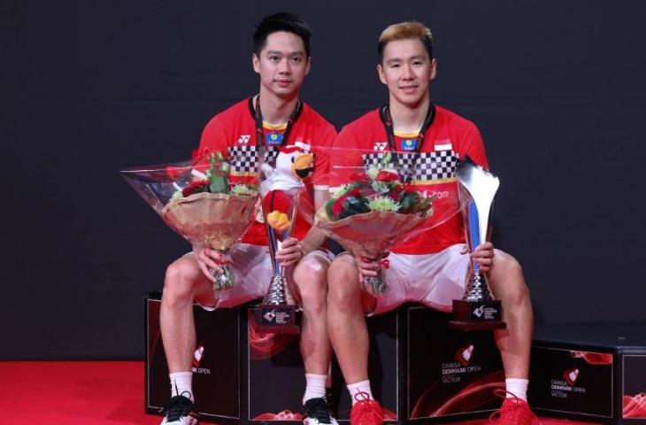 Kevin Sanjaya Sukamuljo / Marcus Fernaldi Gideon juara Denmark Open 2019. (Dok. PBSI)