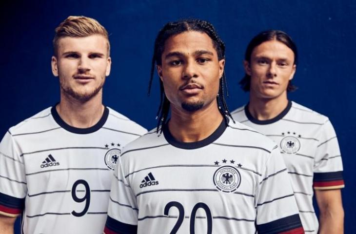 Jersey Timnas Jerman untuk Piala Eropa 2020. [@DFB_Team_EN/ Twitter]