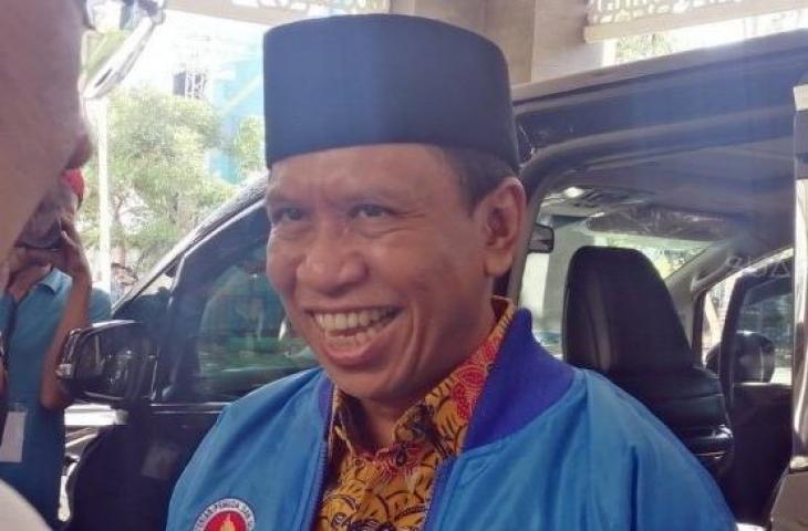 Menpora Zainudin Amali saat ditemui di UINSA Surabaya, Jawa Timur, Minggu (24/11/2019). [Suara.com/Arry Saputra]