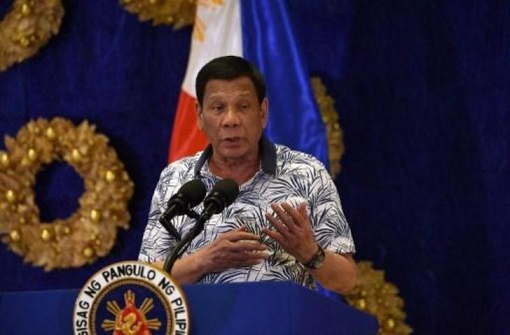 Presiden Filipina, Rodrigo Duterte. (TED ALJIBE / AFP)