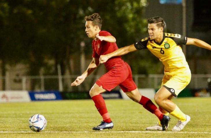 Penampilan penyerang Timnas Indonesia U-22, Egya Maulana Vikri saat menghadapi Brunei Darussalam. (Dok. PSSI)