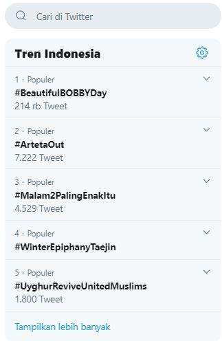 Tagar ArtetaOut trending di Twitter.