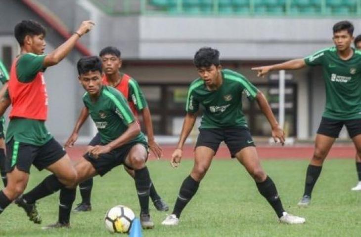 Tim nasional U-16 Indonesia menjalani pemusatan latihan (TC) di Stadion Patriot Candrabhaga, Bekasi, Jawa Barat, Jumat (20/12/2019). Kegiatan itu sebagai persiapan menuju Piala AFF U-16 dan Piala Asia U-16 tahun 2020. (PSSI)