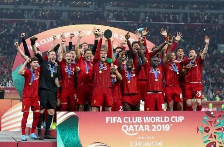 Liverpool juara Piala Dunia Antarklub 2019. (KARIM JAAFAR / AFP)