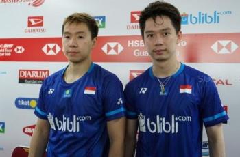 Aksi Tengil Kevin Sanjaya di Hylo Open 2021, Marcus Tak Kuat Tahan Tawa