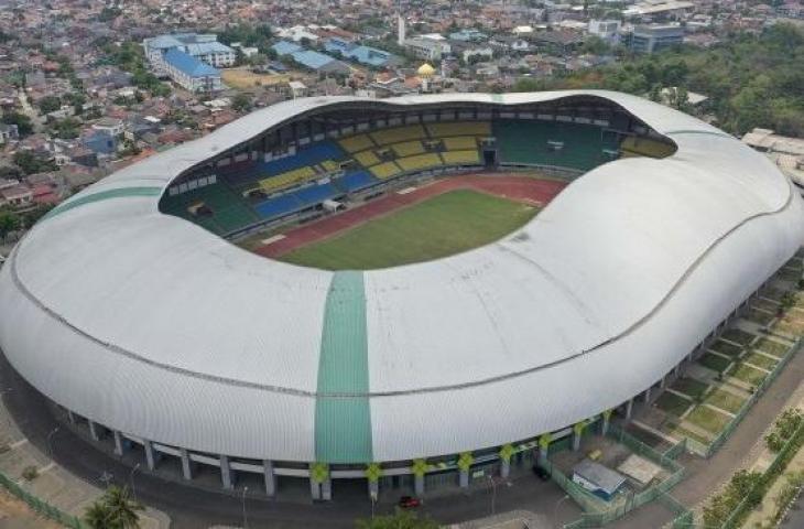 Foto udara Stadion Patriot Candrabhaga, Bekasi. [ANTARA FOTO/Hafidz Mubarak]