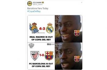 8 Meme Kocak usai Barcelona dan Real Madrid Tersingkir dari Copa del Rey