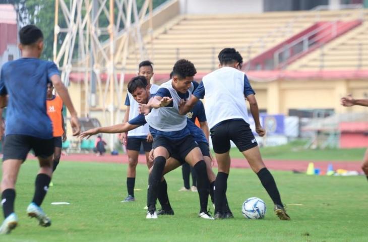 Timnas Indonesia U-16 saat berlatih di pemusatan latihan di Bekasi. (Dok. PSSI)