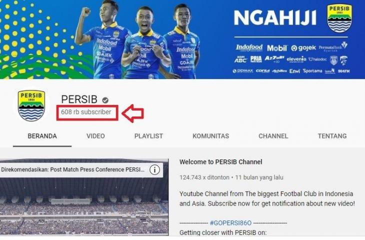 YouTube resmi Persib Bandung. (YouTube/@PERSIB).