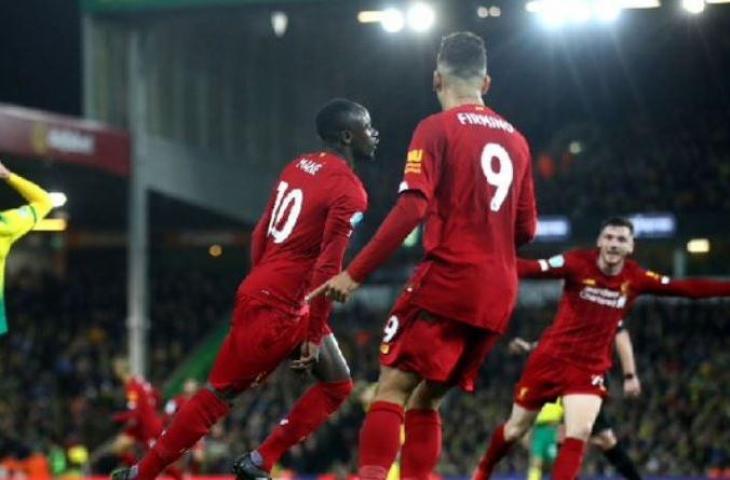 Gol tunggal Sadio Mane sukses mengantarkan Liverpool kalahkan Norwich City. (Dok. Liverpool)