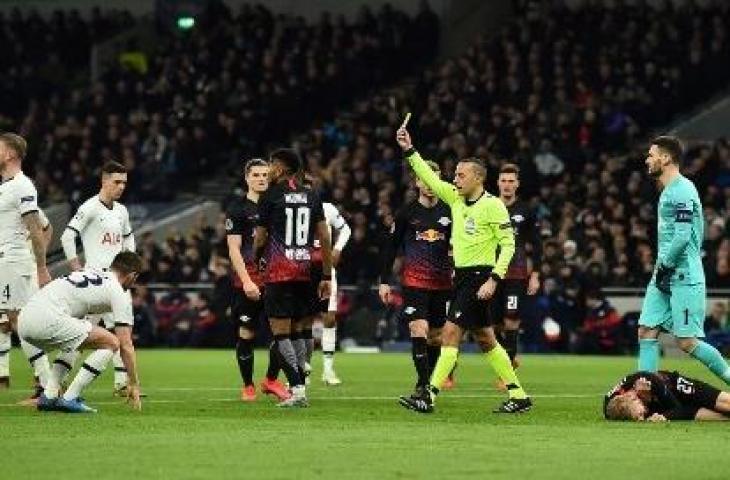 Tottenham Hotspur kalah 0-1 atas RB Leipzig. (GLYN KIRK / IKIMAGES / AFP)