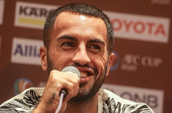 Brwa Nouri saat menghadiri sesi konferensi pers jelang lawan Ceres Negros di Piala AFC 2020. (Dok. Bali United)