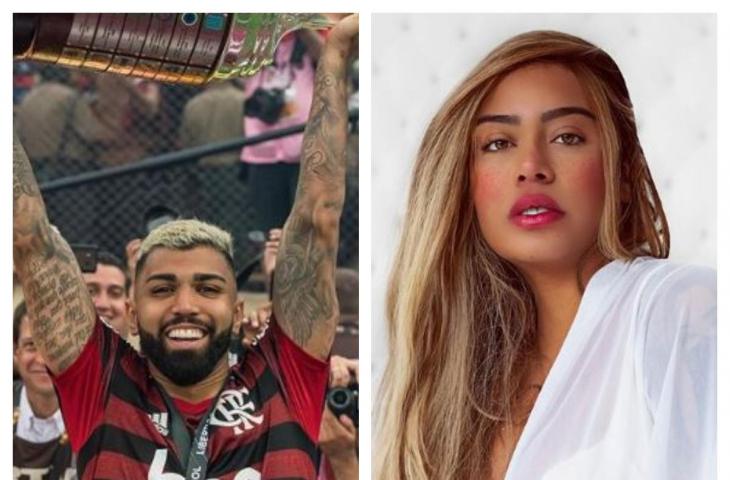 Kolase foto Gabriel Barbosa dengan Rafaella Santos. (Sumber: Instagram)