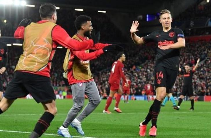 Pemain Atletico Madrid, Marcos Llorente. (PAUL ELLIS / AFP)