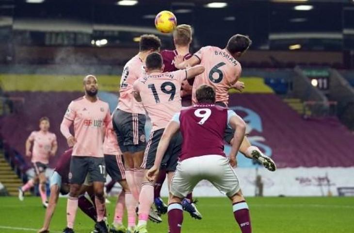 Sheffield United saat dikalahkan Burnley 0-1 dini hari tadi. (DAVE THOMPSON / POOL / AFP)