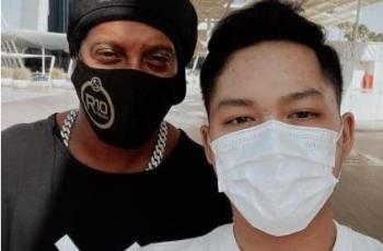 Main ke Dubai, Anak Anang Hermansyah Foto Bareng Ronaldinho