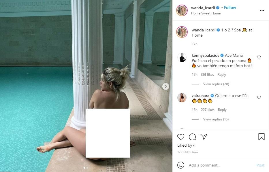 Wanda Nara pose topless. (Instagram/wanda_icardi)