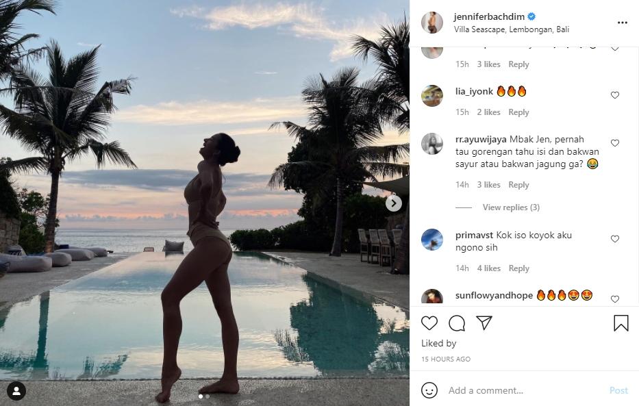 Jennifer Bachdim pamer body goals hingga membuat warganet keheranan. (Instagram/jenniferbachdim)