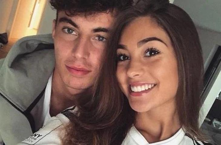 Kai Havertz dan kekasihnya, Sophia Weber.