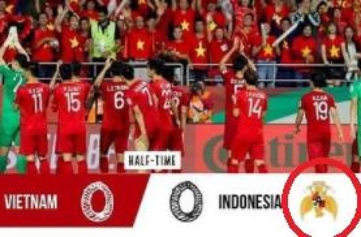 Akun sepak bola Vietnam balik logo Garuda via screenshoot Lambeturah_bola. (Instagram/@lambeturah_bola)