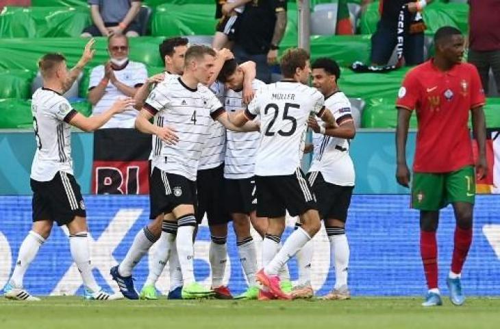 Timnas Jerman sukses mengalahkan Timnas Portugal 4-2 di Euro 2020. (CHRISTOF STACHE / POOL / AFP)