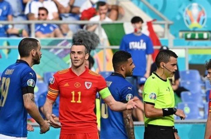 Suasana laga Grup A Euro 2020 antara Italia vs Wales di Stadio Olimpico, Roma, Senin (21/6/2021) dini hari WIB. [ANDREAS SOLARO / POOL / AFP]