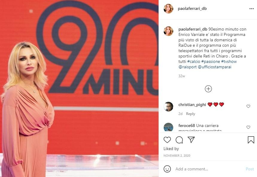 Presenter Euro 2020 yang viral, Paola Ferrari. (Instagram/paolaferrari_db)