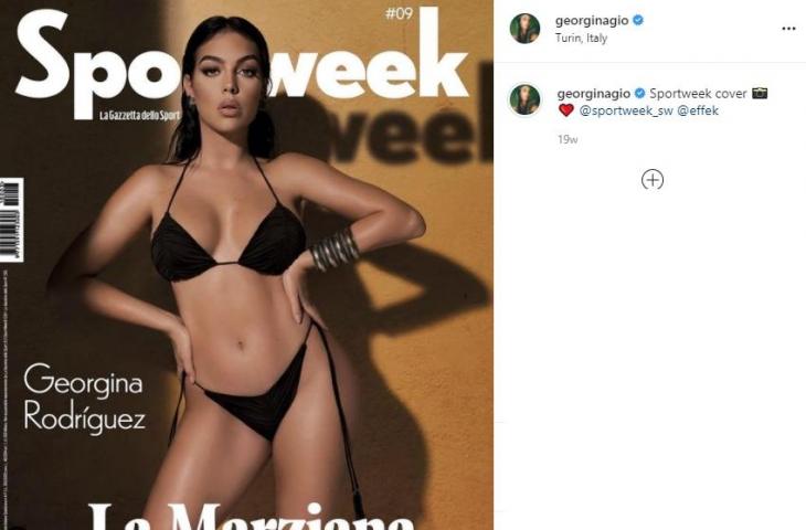 Georgina Rodriguez tampil berbikini. (Instagram/georginagio)