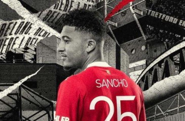 Jadon Sancho resmi berseragam Manchester United. (Dok. Man United)